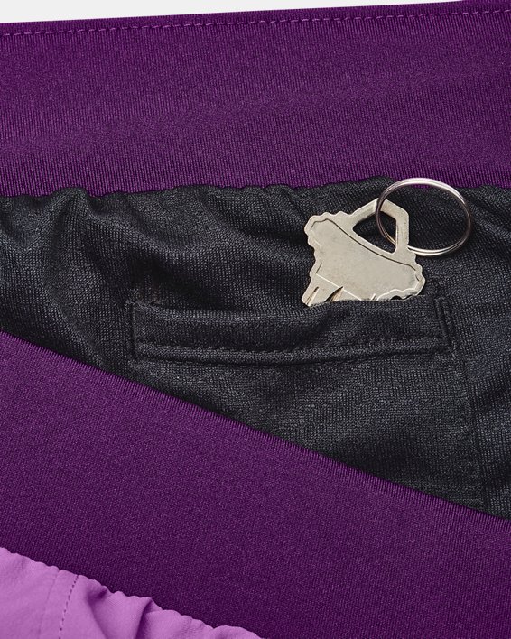 Women's UA Fly-By 2.0 Shorts, Purple, pdpMainDesktop image number 4